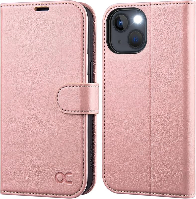 OCASE for iPhone 13 Wallet Case, Card Holder, Pink — wallet case for oneplus accessories