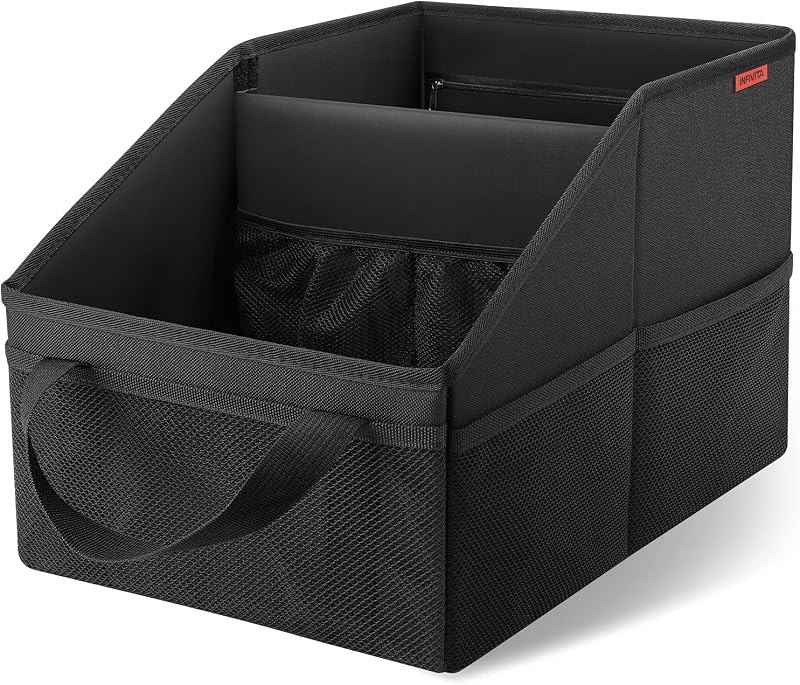 Car Organizer - Automotive Organizer for Front And Back Seat or Floor, Car Caddy Organizer with Divide, Handles and
