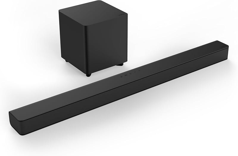 V-Series 2.1 Home Theater Sound Bar with Dolby Audio, DTS Virtual:X, Bluetooth, Wireless Subwoofer, Voice Assistant