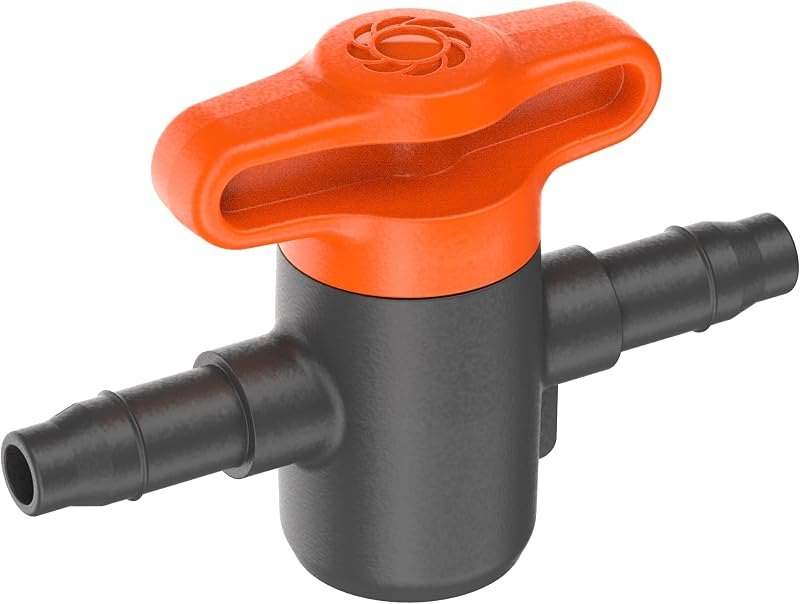 Gardena Micro Drip System Shut-Off Valve, 4.6 mm (3/16 inch): to Regulate or Shut Off Individual Pipelines, infinitely
