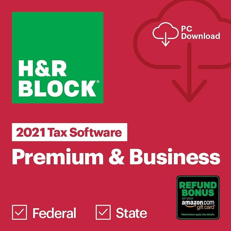 H&R Block Tax Software Premium & Business 2021 Windows [PC Download] [Old Version] — Financial software applications