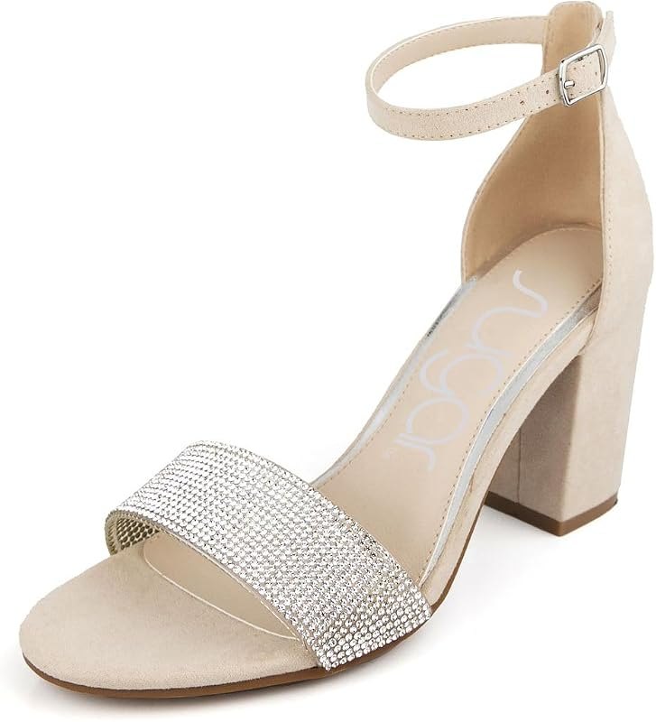 Women's Fashion Heel Sandals Chunk Dress Shoes with Ankle Strap Pump Sandal for Ladies - Cushioned and Comforable —