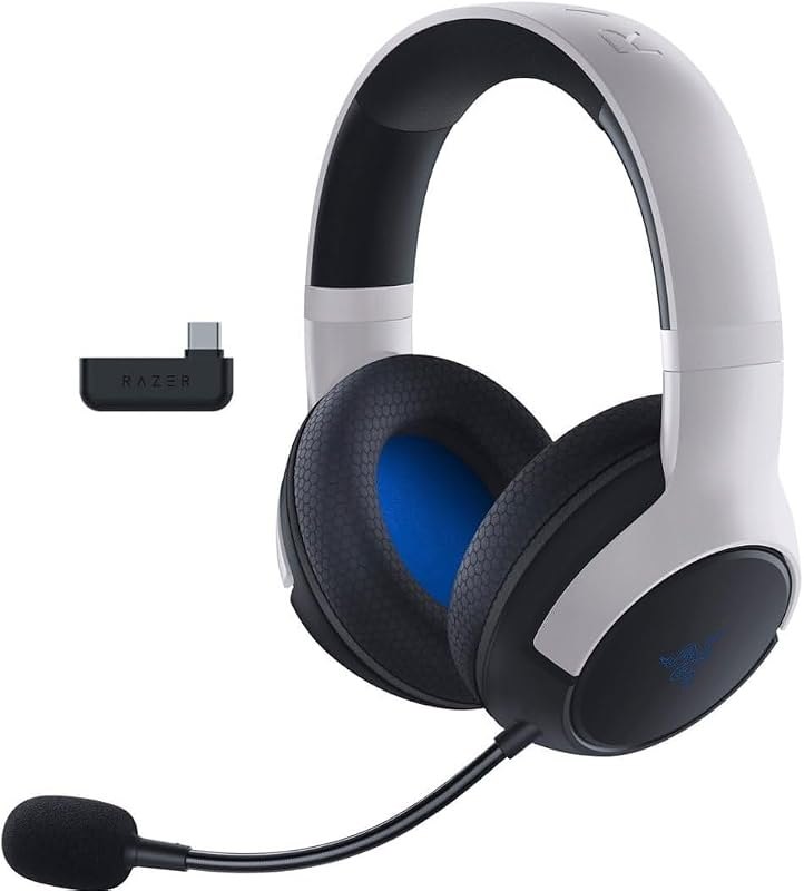 Razer Kaira Dual Wireless Gaming Headset for PlayStation 5 / PS5, PC, Mobile, PS4: Triforce 50mm Drivers - HyperClear