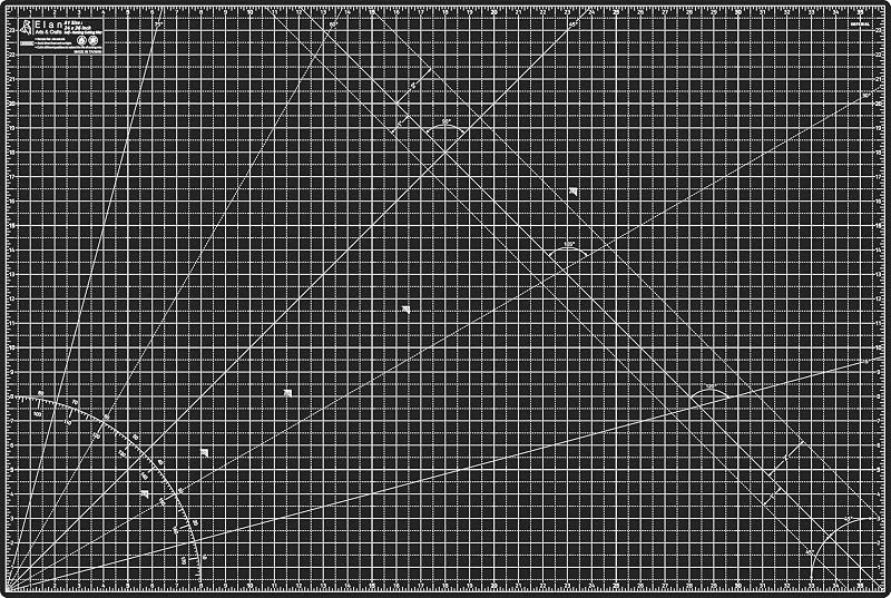 Elan Cutting Mat A1 Black & Taupe, Large Self Healing Cutting Mat 24 x 36 Inch, 5-Ply Craft Board Black, Hobby Board