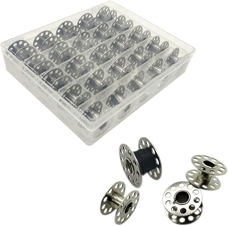 25Metal Bobbins for Sewing Machine with Storage Box, A Class 15 Universal — sewing bobbin winder for bobbin ring