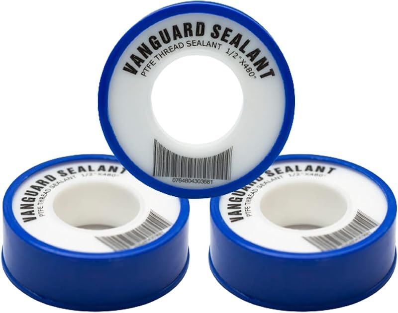 Teflon Tape Plumbing - PTFE Tape - Plumbers Tape - Pipe Thread Seal Tape - Plumbing Tape for Leaks Shower Head Water
