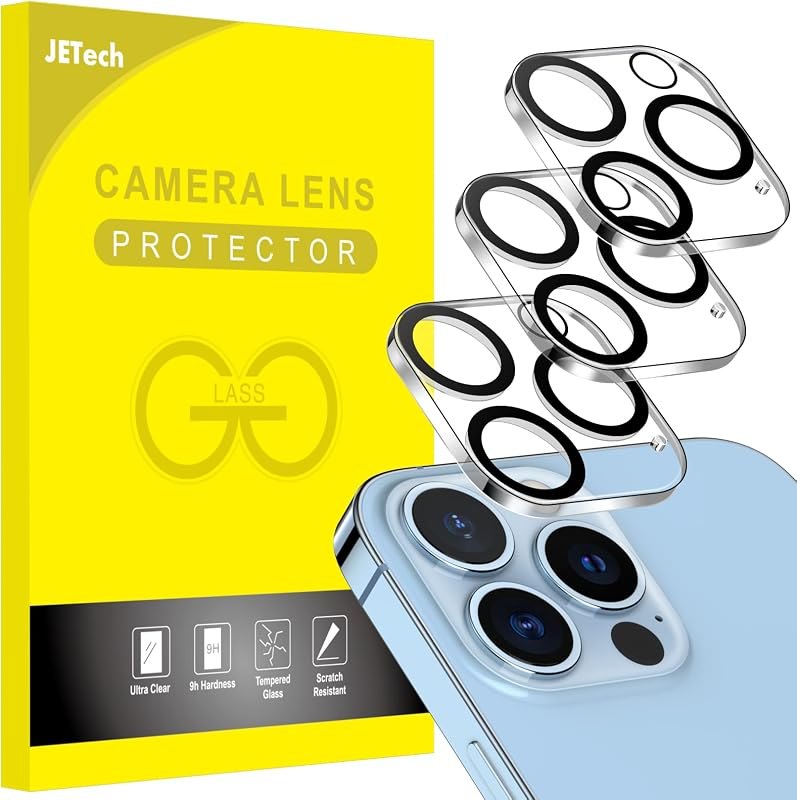 JETech Camera Lens Protector for iPhone 13 Pro Max/13 Pro, 3-Pack — camera lens protector for oneplus screen protector