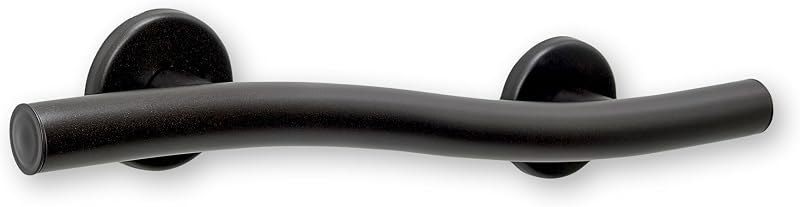18” Wave-Shaped Grab Bars for Shower in 1.25” Dia, Right Handed — Adult Grab Bars for adult grab bars essentials