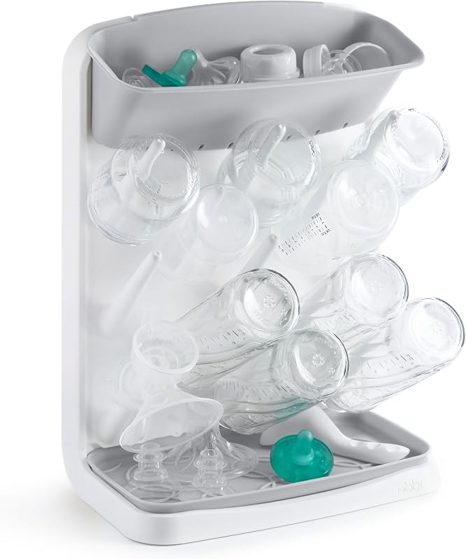 Ubbi Vertical Baby Bottle Drying Rack, Space Saving Countertop Bottle Dryer — drying rack bottles for bottle brush set