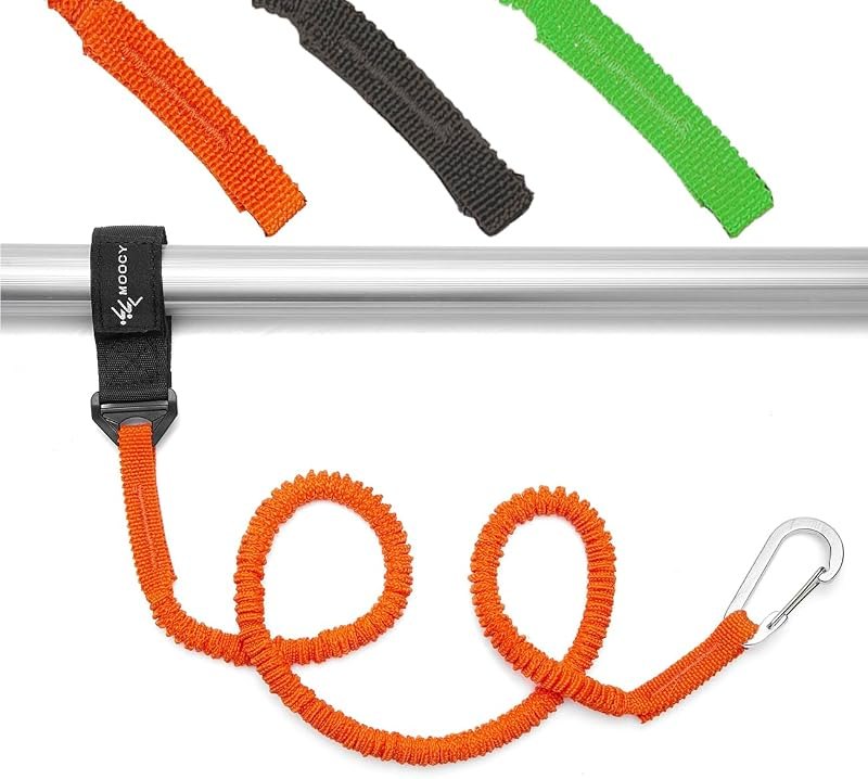 Kayak Paddle Leash Kayak Rod Leash Kayak Paddle Lanyard Stretchable Coiled Lanyard Leash Kayak Fishing Accessories for