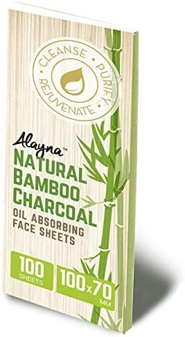 Alayna TM Oil Blotting Sheets for Face Natural Bamboo Charcoal Paper Oily Skin Absorbing Tissues Beauty Blotters