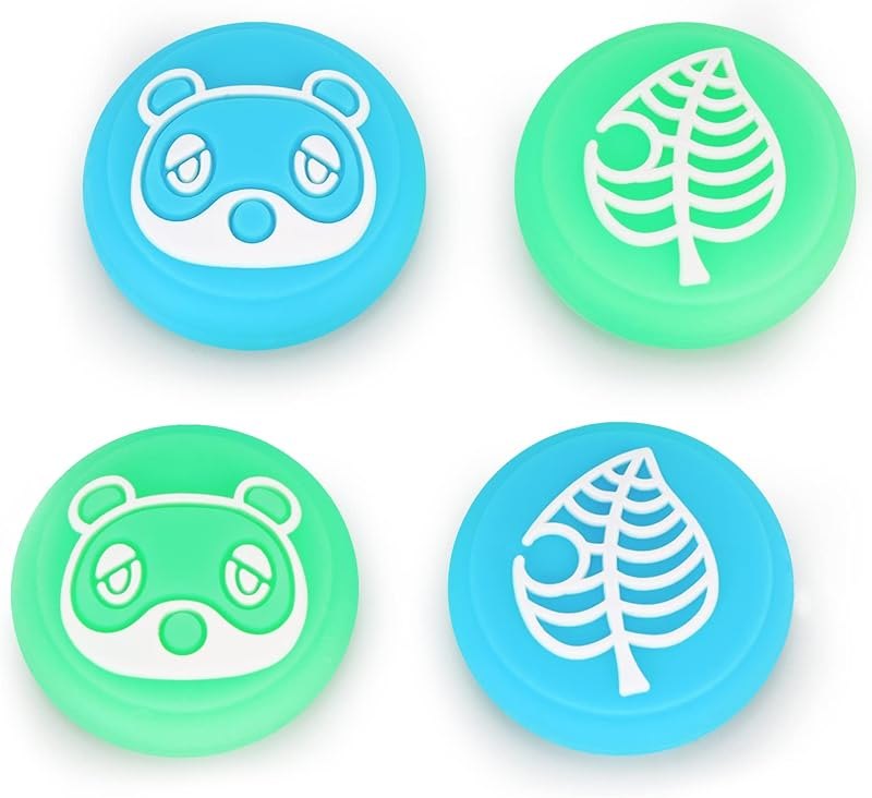 Cute Thumb Grip Caps for Nintendo Switch/Lite/OLED, Leaf Joystick Cap Cover — best nintendo Switch Pro controller for