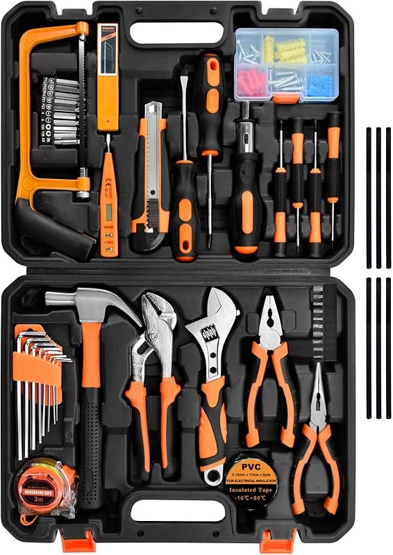 Tool Set,148-Piece Home Repair Tool Kit for Men Women College Students,Household Basic Hand Tool Sets with Case for
