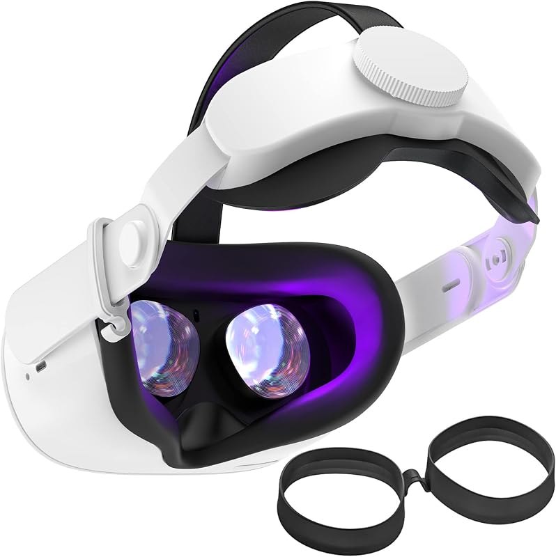 SUPERUS Head Strap & Glasses Spacer Compatible with Oculus/Meta Quest 2 Accessories, Enhanced Comfort, Reduce Head