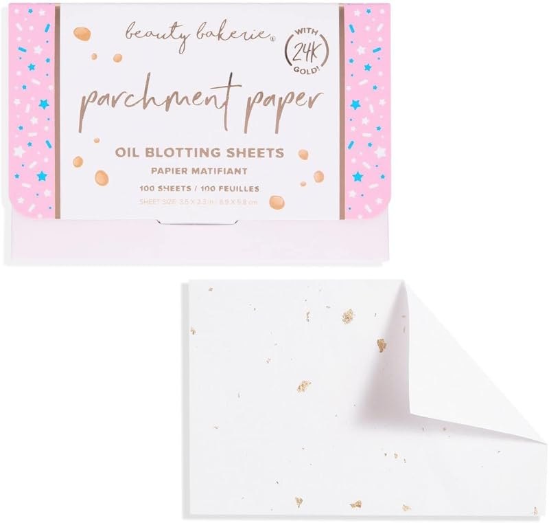 Beauty Bakerie Parchment Paper Oil Blotting Sheets for Face, 100 Sheets — oil blotting papers for oil blotting papers