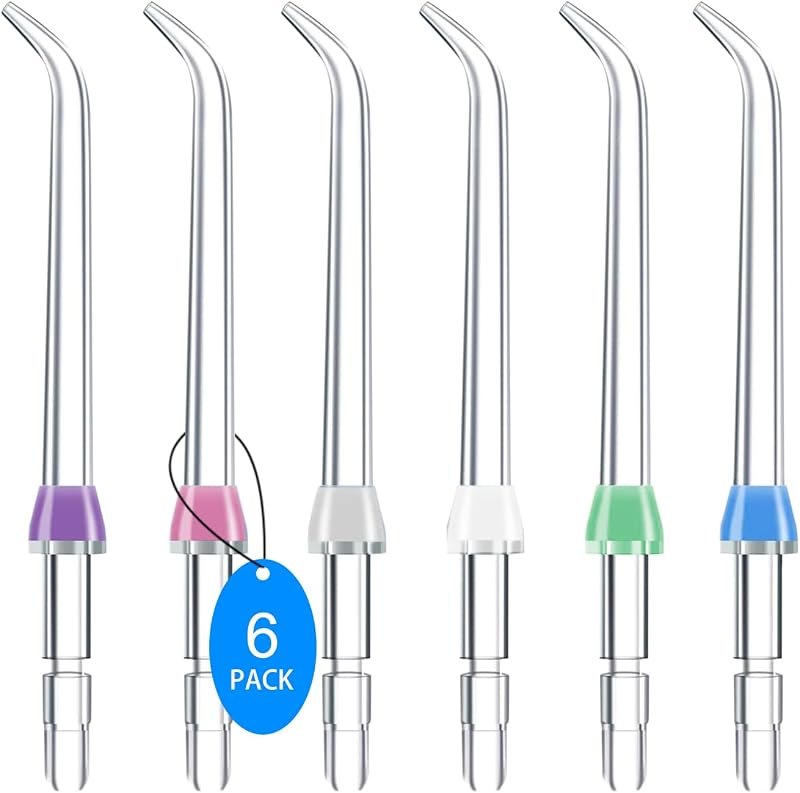 Water Flosser Replacement Tips, Replacement Classic Jet Tips for Waterpik Flosser Oral Irrigator & Dental Flosser (6