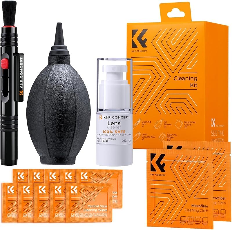 K&F CONCEPT 15-1 Lens Cleaning Kit for DSLR, Phone, Photography Enthusiasts — photography lens pen for photography