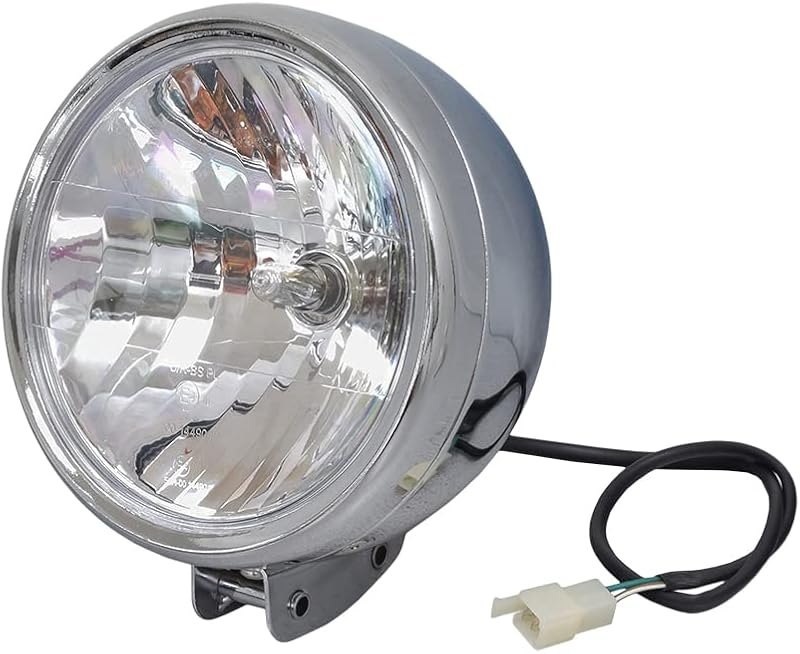 AlveyTech Front Headlight for the Coleman CT200U-EX Mini Bike - Replacement Chrome 12 Volt Head Light with 30 Watt
