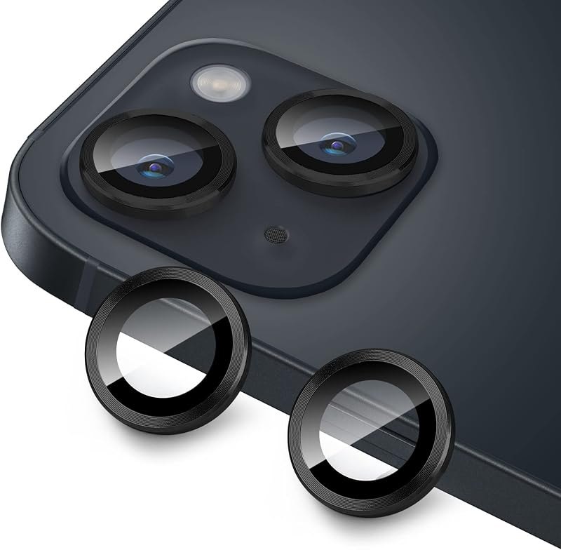 for iPhone 13 Mini/iPhone 13 Camera Lens Protector, Anti-Scratch 9H Tempered Glass Metal Camera Screen Protector