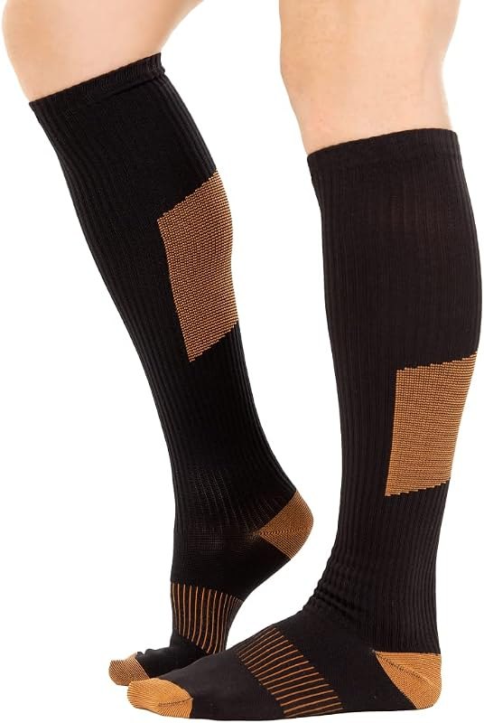 BraceAbility Compression Socks - Copper Anti-Embolism Medical… — adult care socks kit Amazon listing