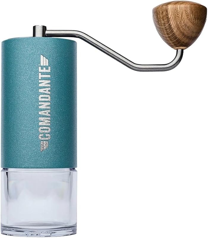 Comandante C40-MK4NB-AL Coffee Grinder C40 MK4 Nitro Blade Alpine Lagoon Silver Brown — hand coffee grinder for