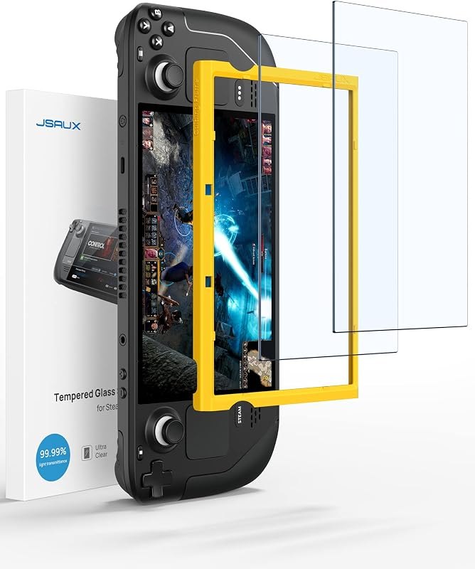 JSAUX 2-Pack Ultra HD Screen Protector for Steam Deck OLED/LCD — best steam deck screen protector for steam deck