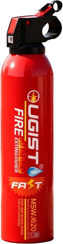Ougist Small Portable Fire Extinguisher for Home and Car, 21oz Each, 1-Pack, Water-Based Fire Extinguishers for Quick