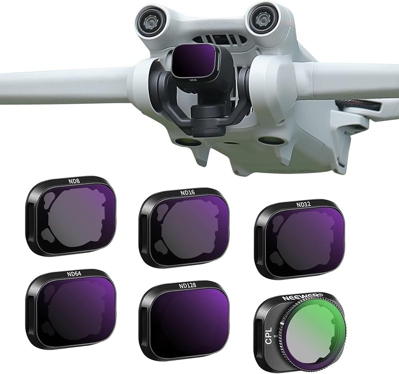NEEWER ND Filter Set Compatible with DJI Mini 3 / Mini 3 Pro, 6 Pack — Cameras, lenses, and shooting access for