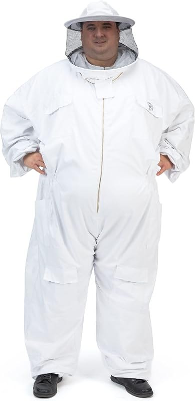 Humble Bee 410 Big & Tall Polycotton Beekeeping Suit with Round Veil — bee suit with veil for bee suit veil