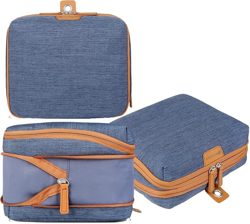 Travel Packing Organizers Set for Men and Women - 2x Packing Cubes & 1x Wash Pouch - Durable & Water Resistant (Blue)