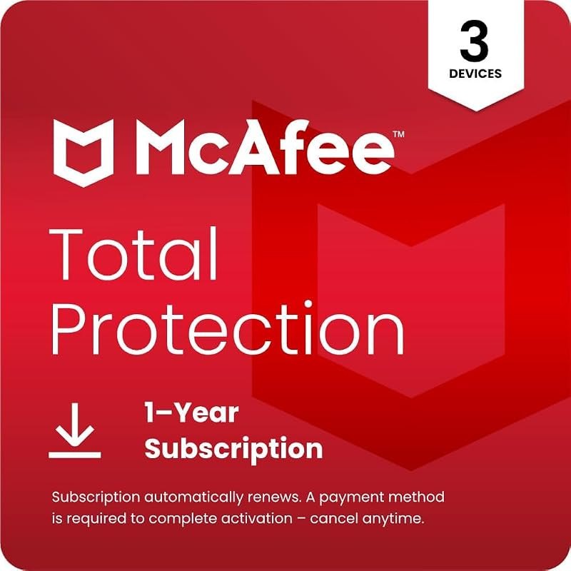 McAfee Total Protection 2026 Antivirus Software for 3 Devices — Maintenance tools like antivirus sca for maintenance
