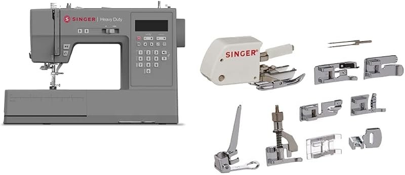 SINGER Heavy Duty Sewing Machine Bundle with Accessory Kit — Feet, bobbins, and rippers. kit for feet bobbins rippers