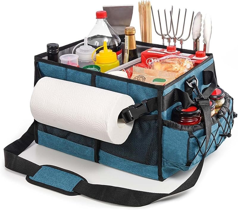 Lorbro Grill Caddy with Paper Towel Holder, BBQ Caddy for Outdoor Grill — bbq organizer bin for bbq organizer bin