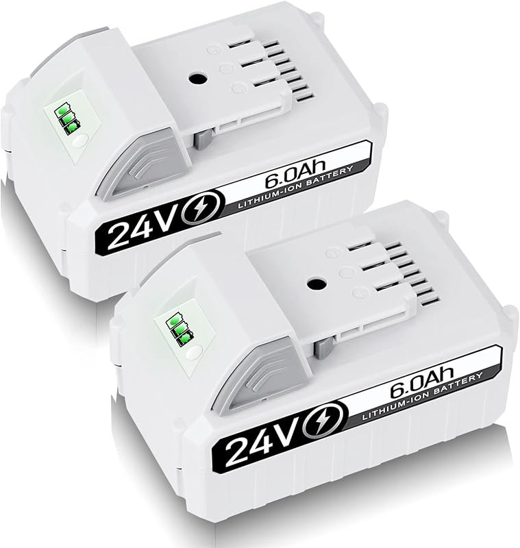【3rd-generation+DC PORT】2Pack 24V 6.0Ah Replace Battery for Snow Joe, Sun Joe, Power Joe, Aqua Joe 24V iON+ Tools