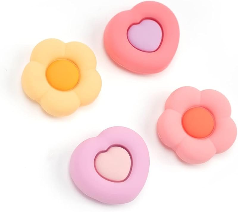 GeekShare Cute Thumb Grip Caps for PS5 Controller, Thumbsticks Cover Set Compatible with Switch Pro Controller and PS4