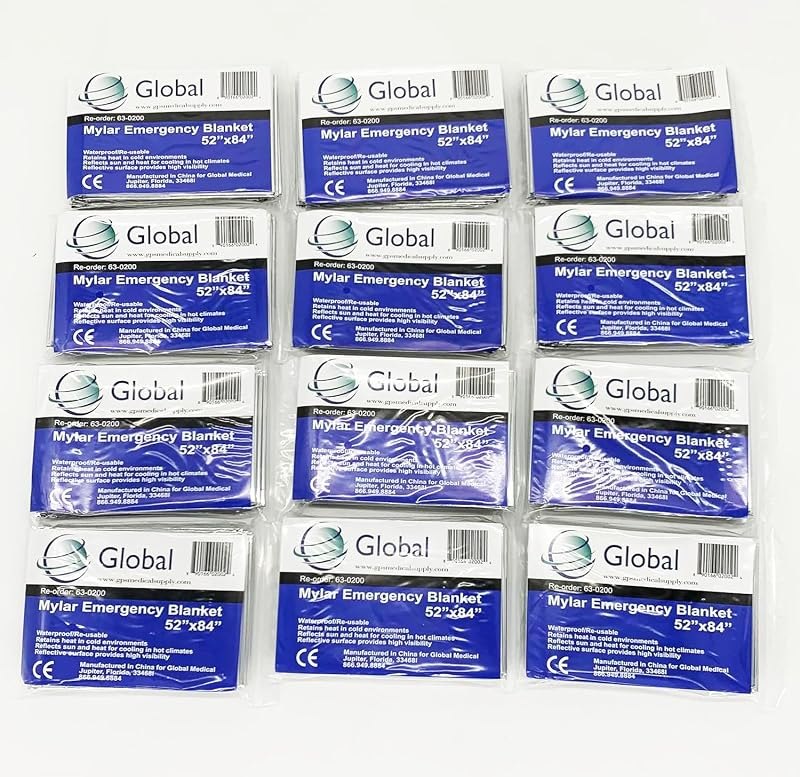 Emergency Mylar Thermal Blankets - 12 Pack — emergency mylar blanket for emergency mylar blanket