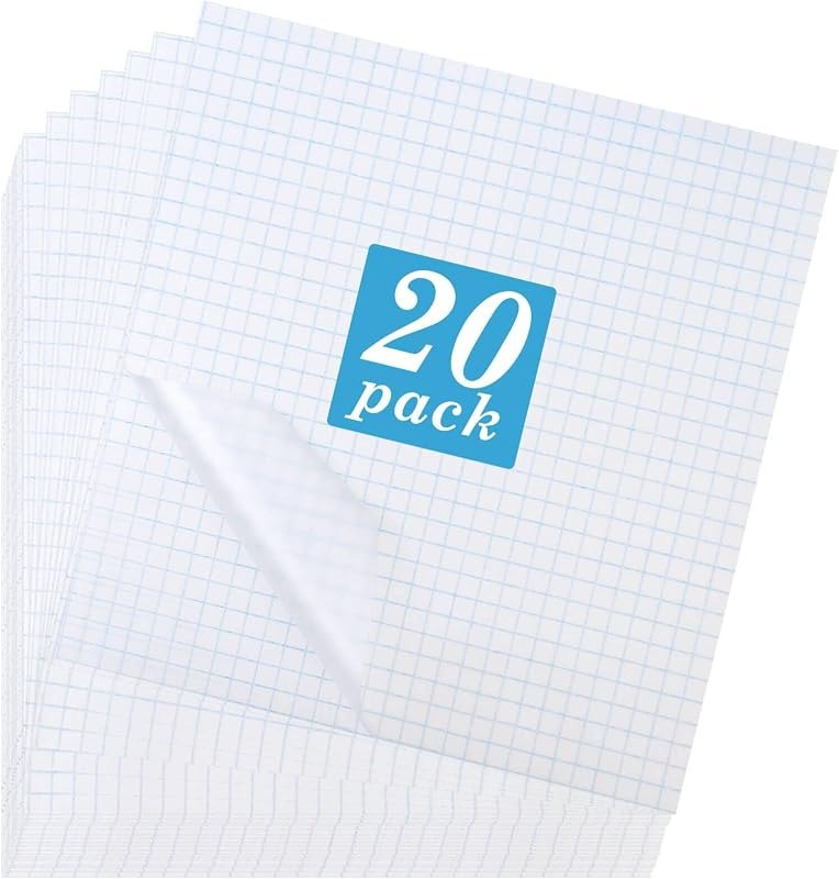 selizo 20 Pack Clear Transfer Tape, Contact Paper Decal Transfer Sheet Low Tack Ease Paper Transfer Tape for Craft —