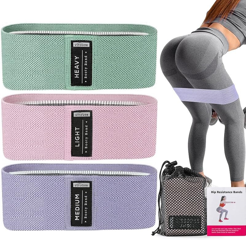 Booty Bands Set, Resistance Bands for Working Out, Exercise Bands for Women and Men Legs and Butt, Stretch Bands for