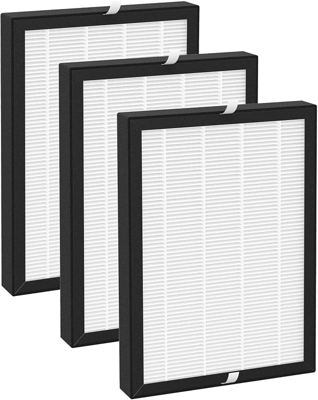 3 Pack GL-FS32 Replacement Filter Compatible with MOOKA KOIOS Azeus GL-FS32 Air Purifiers, 3-in-1 H13 True HEPA