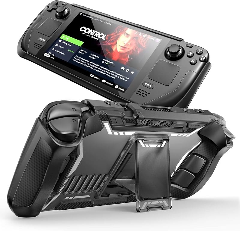 Mumba Blade Series Case for Steam Deck/Steam Deck OLED with Kickstand,Black — handheld Steam Deck case for handheld