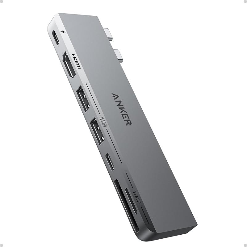 Anker USB-C Hub for MacBook, 7-in-2 Mac Dock with 4K@60Hz HDMI — Hubs, docks, SSDs, webcams, keyboard for hubs docks