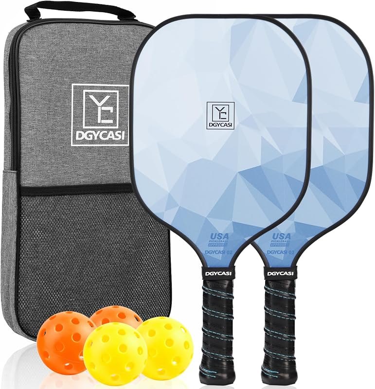 YC DGYCASI Pickleball Paddles Set of 2 USAPA Approved Pickleball Set 2026 — best pickleball outdoor balls for
