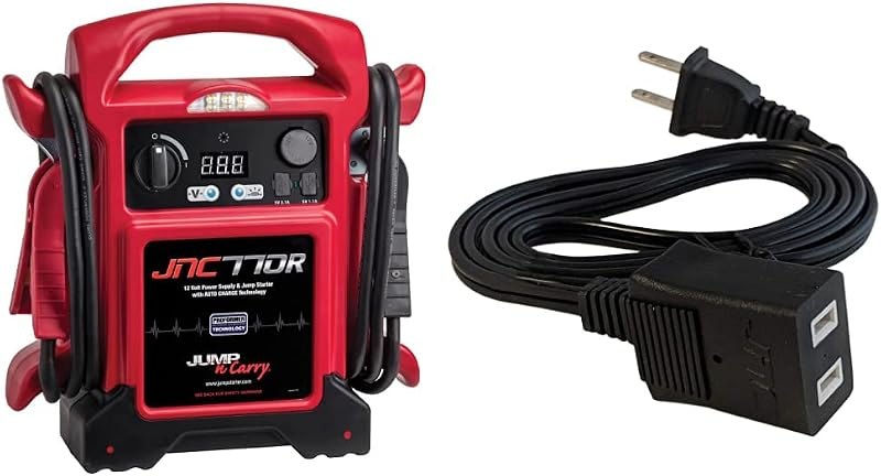 Clore Automotive Jump-N-Carry JNC770R 1700 Peak Amp Premium 12 Volt Jump Starter Bundle - Red — auto jump starter for