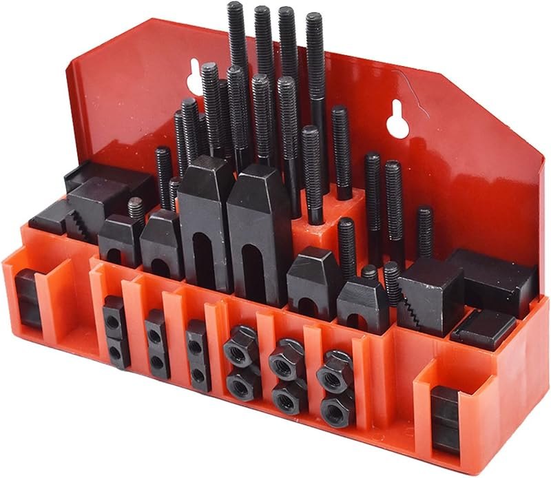 58 Pc 7/16 Inch T-Slot Hold Down Clamp Clamping Kit Mill Machinist Set Replacement for Bridgeport Milling Machine with