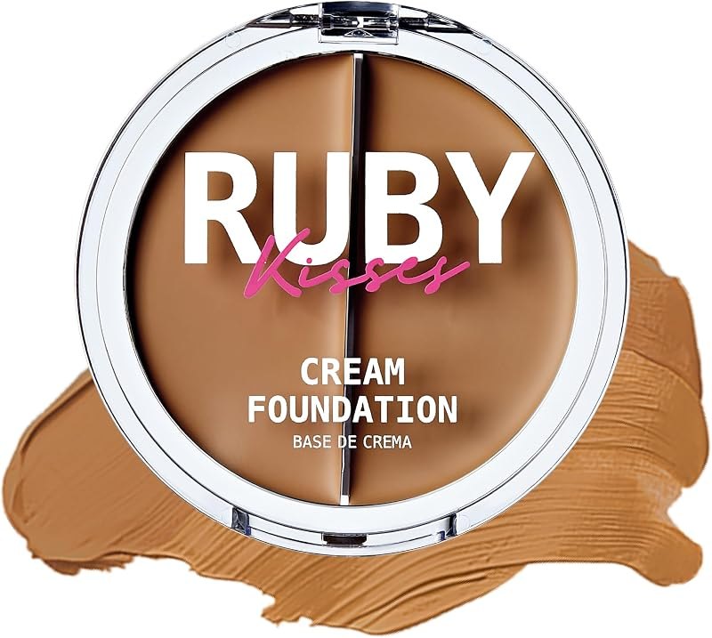 Ruby Kisses 3D Face Creator Cream Foundation & Concealer, 12 Hours Long Lasting, Medium to Full Coverage, Non-Greasy