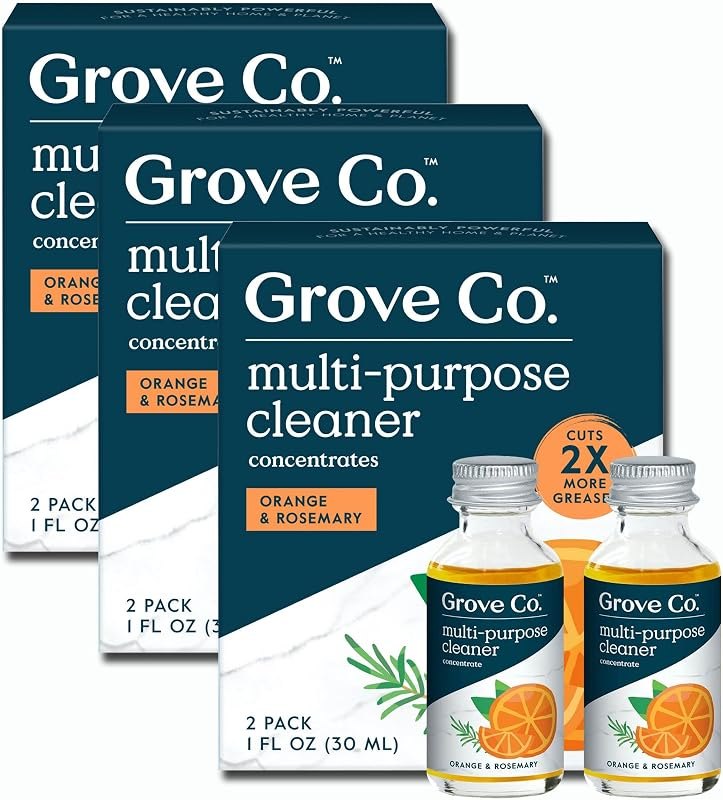 Grove Co. Multi-Purpose Cleaner Refills, 6 x 1fl oz, Orange & Rosemary — Chemicals and home supplies that ear for