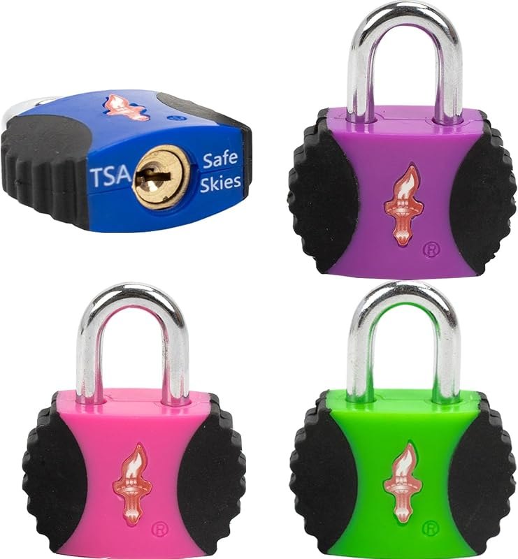Safe Skies 4-Pack 4-Color Family TSA Travel Key Lock — key tsa lock for tsa luggage lock