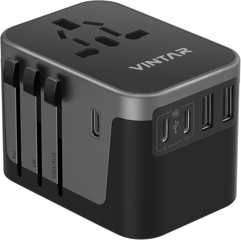 VINTAR Universal Travel Adapter 30W, International Power Adapter — universal travel adapter usb-c for universal travel