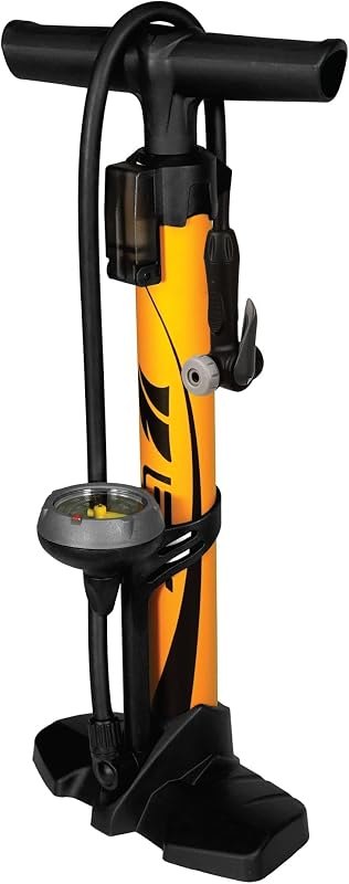 BV Bicycle Pump Durable Bike Floor Pump 17/24 inch Smart Valve Head, 160 psi, Automatically Reversible Presta and