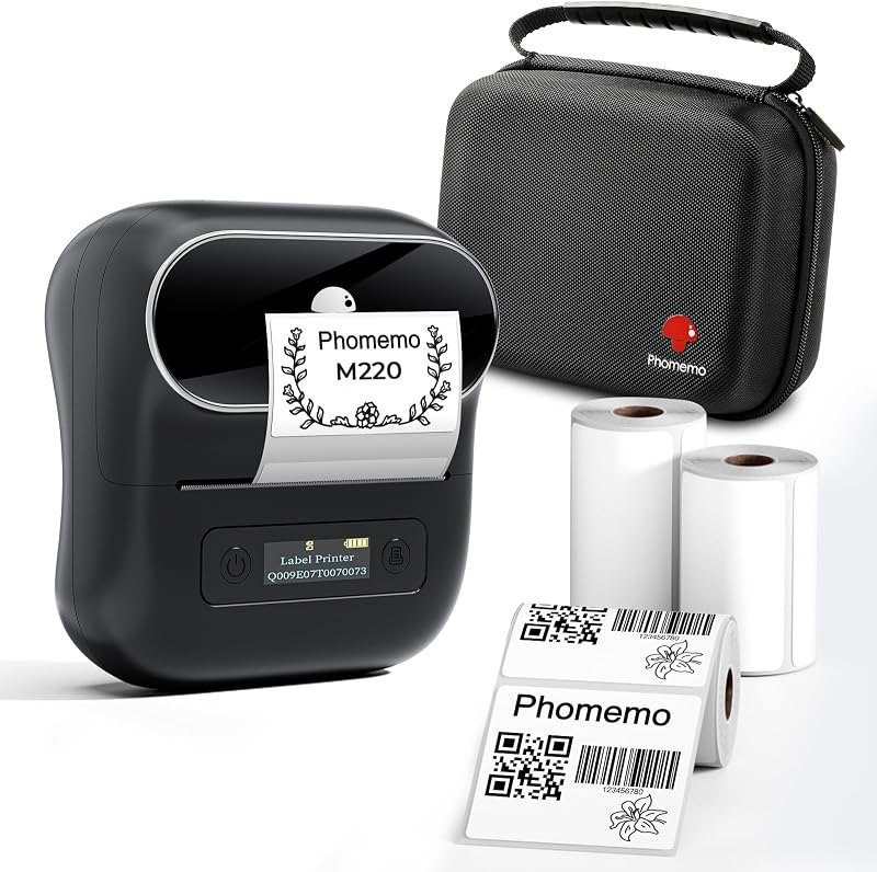 Phomemo Label Maker, M220 Thermal Label Printer — best Bluetooth label printer for bluetooth label printer